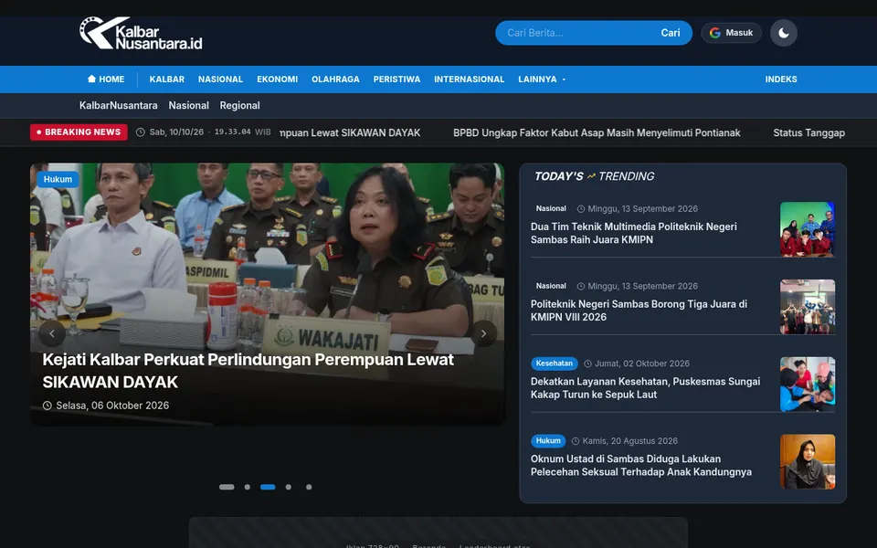 Halaman depan KalbarNusantara